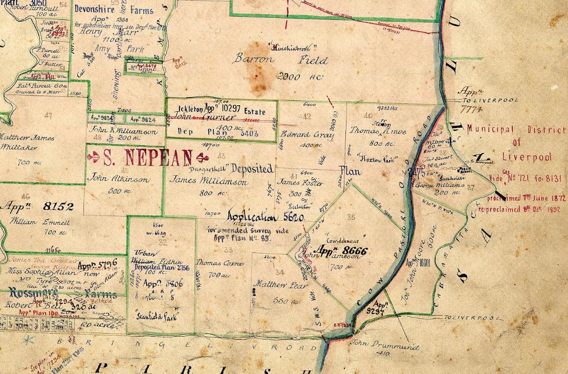 Austral area parish map circa 1800s