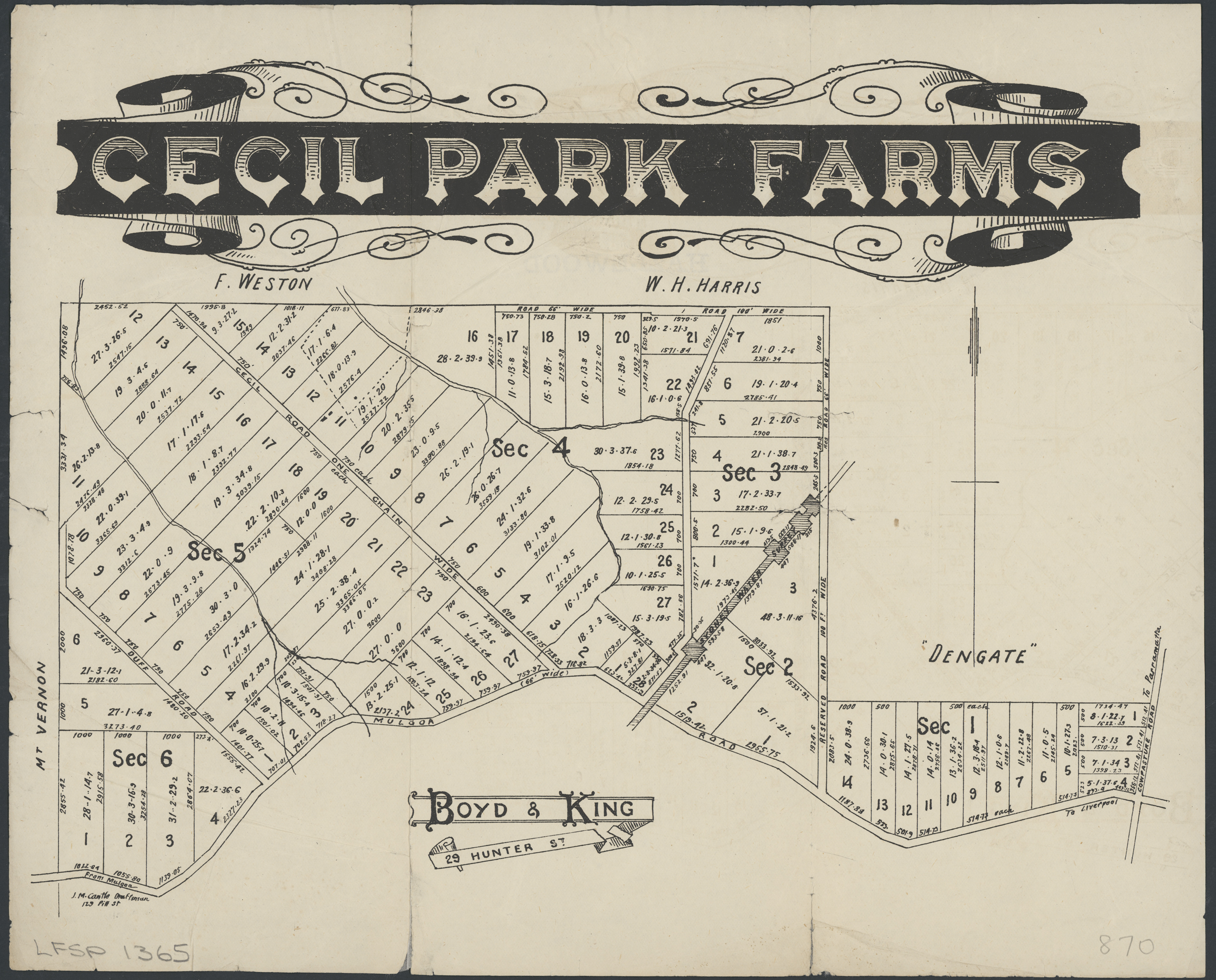 Cecil Park farms by Boyd & King & Cantle, 1885. Courtesy of the National Library of Australia [MAP LFSP 1365, Folder 93]