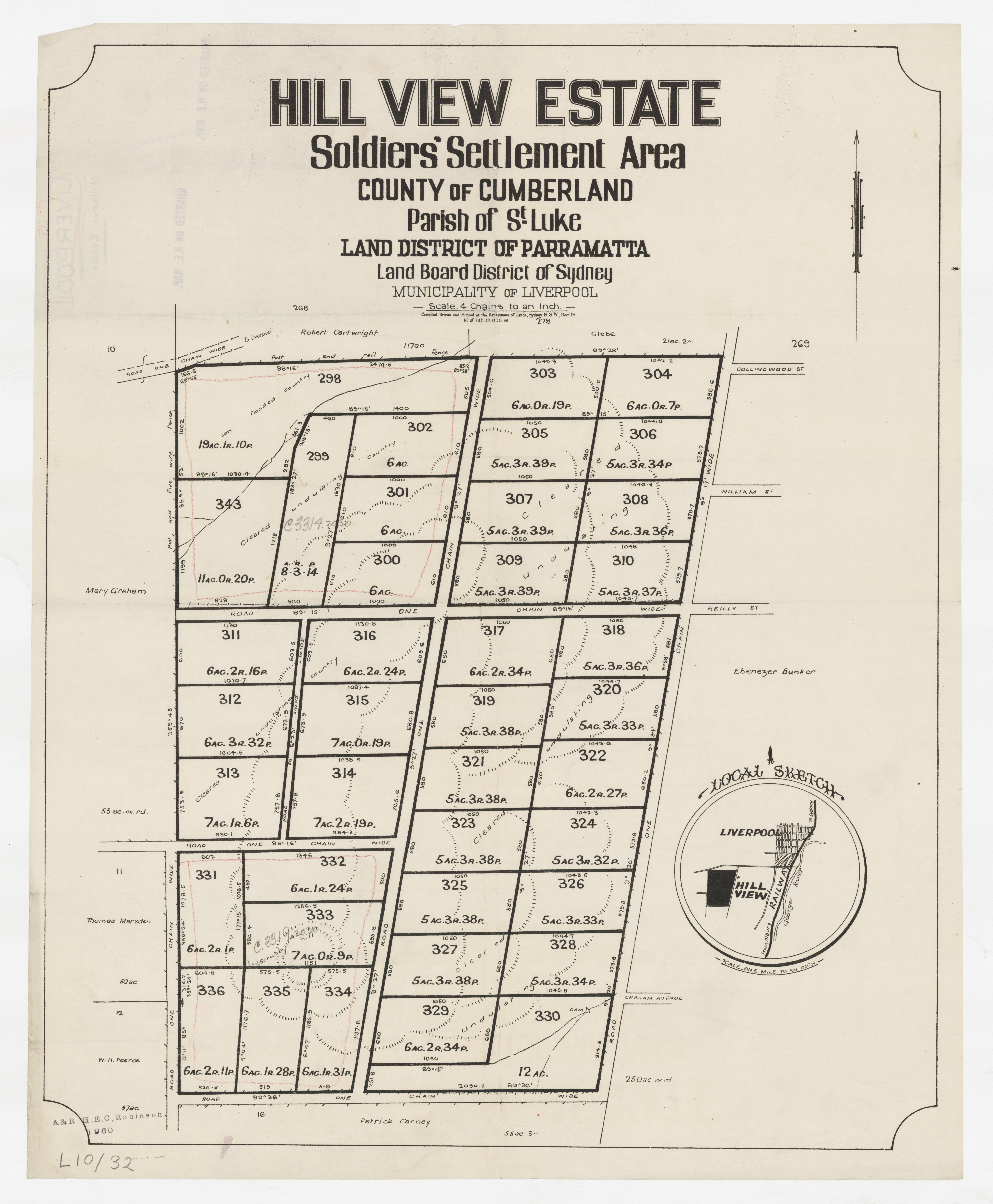 Liverpool subdivision plans [Cartographic material] 