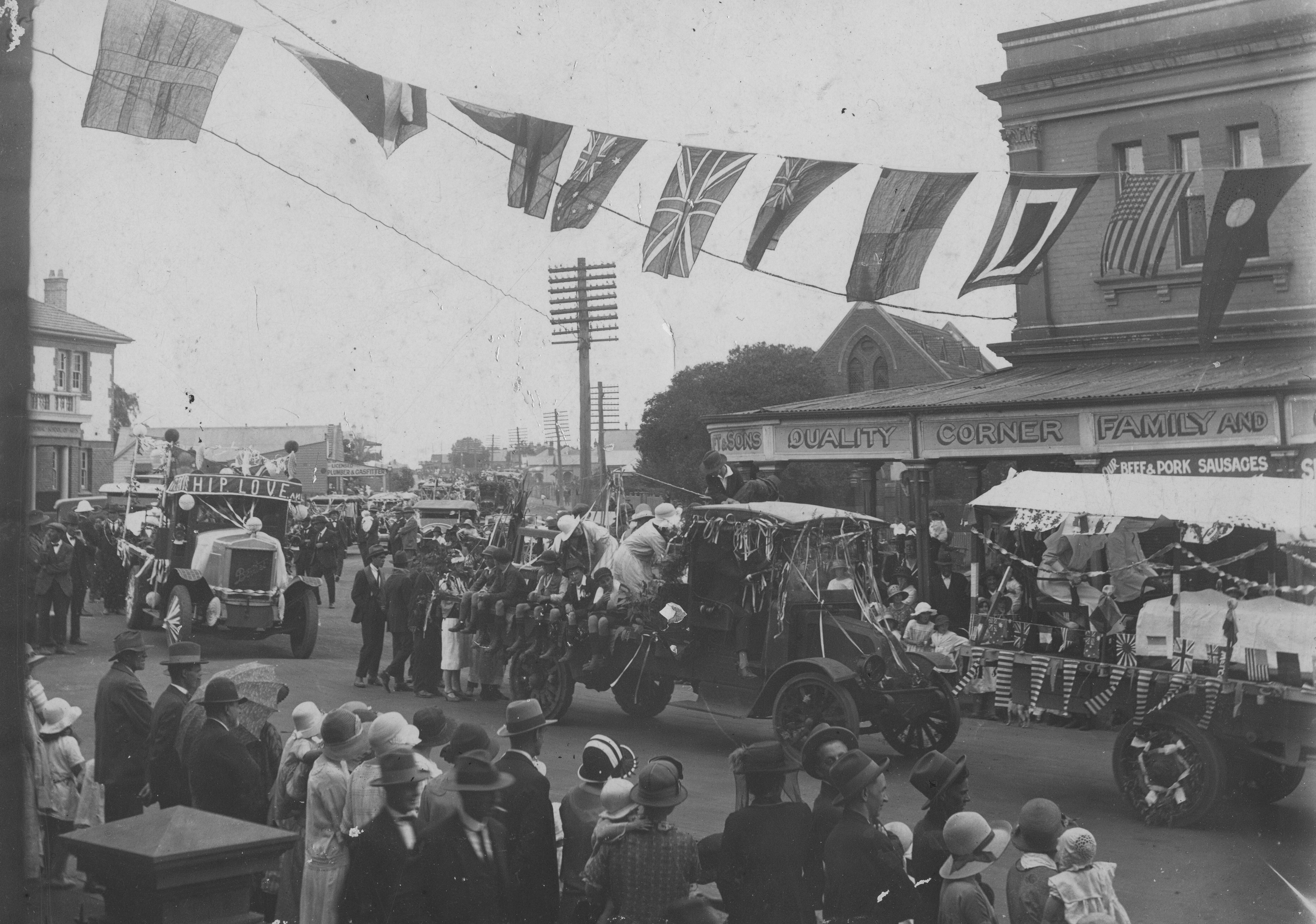Parade in Liverpool on Scott Street, circa 1928