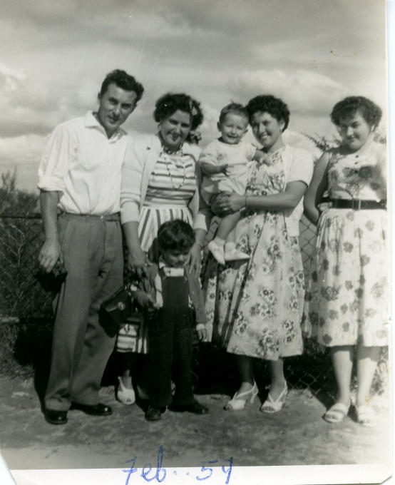 Bruna Trimarchi and members of her family, February 1959