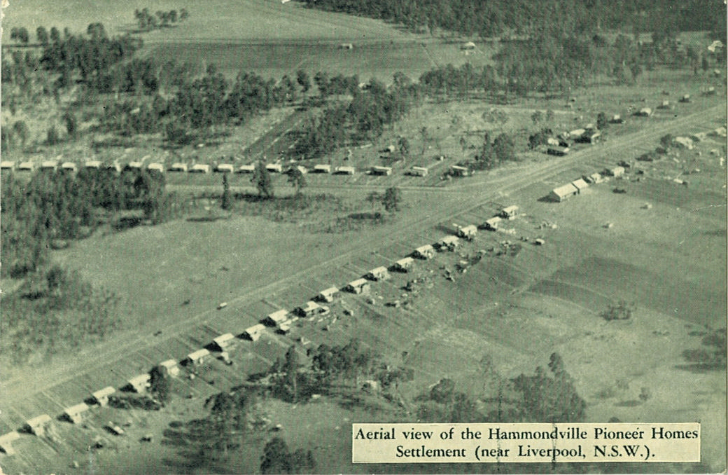 Aerial view of the Hammondville Pioneer Homes Settlement, circa 1936